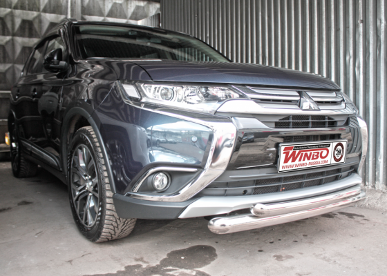 Защита переднего бампера  Mitsubishi Outlander 2014+